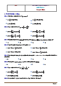 Bộ đề kiểm tra giữa học kì I môn Toán Lớp 11 