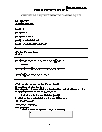 Đề cương ôn tập môn Toán Lớp 11 - Nhị thức Newton và ứng dụng