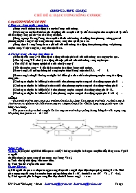 Đề cương ôn tập môn Vật lí Lớp 11 - Chương 2: Sóng cơ học