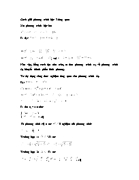 Đề cương ôn tập Toán Lớp 11 - Cách giải phương trình bậc 3 tổng quát