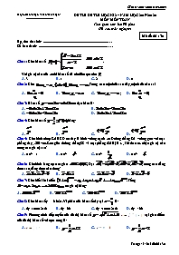 Đề thi học kì II môn Toán Lớp 11 - Mã đề 130 - Năm học 2019-2020