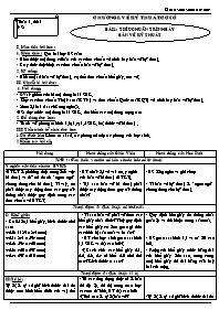 Giáo án môn Công nghệ Lớp 11 - Chương trình c