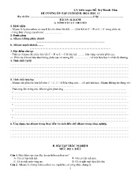 Đề cương ôn tập cuối học kì II Hóa học 11 - Đỗ Thị Thanh Tâm